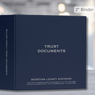 Classeur de documents de confiance bleu marine 2"