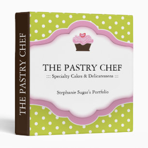 Classeur de dossier de chef de pâtisserie