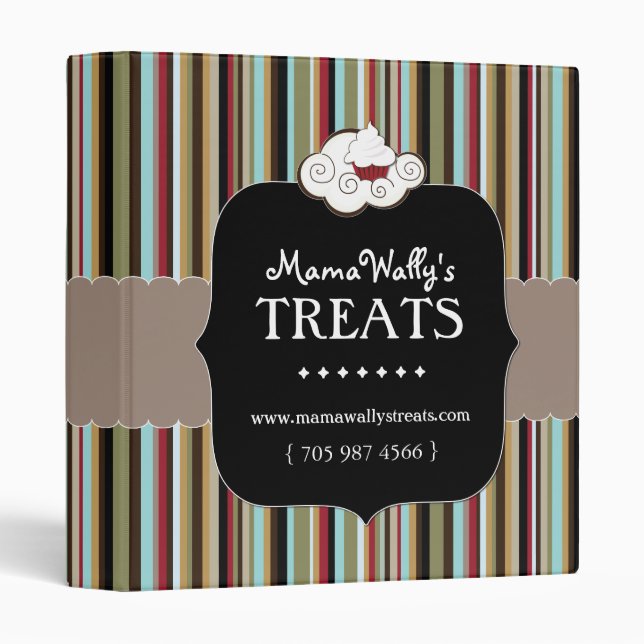 Classeur de dossier de petit gâteau du chef de (Devant/Côté)