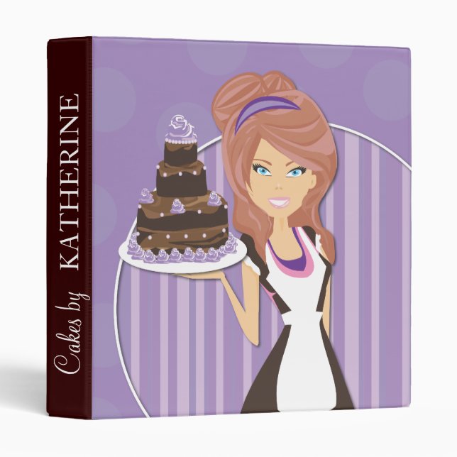 Classeur de dossier de petit gâteau du chef de (Devant/Côté)