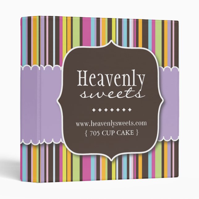 Classeur de dossier de petit gâteau du chef de (Devant/Côté)