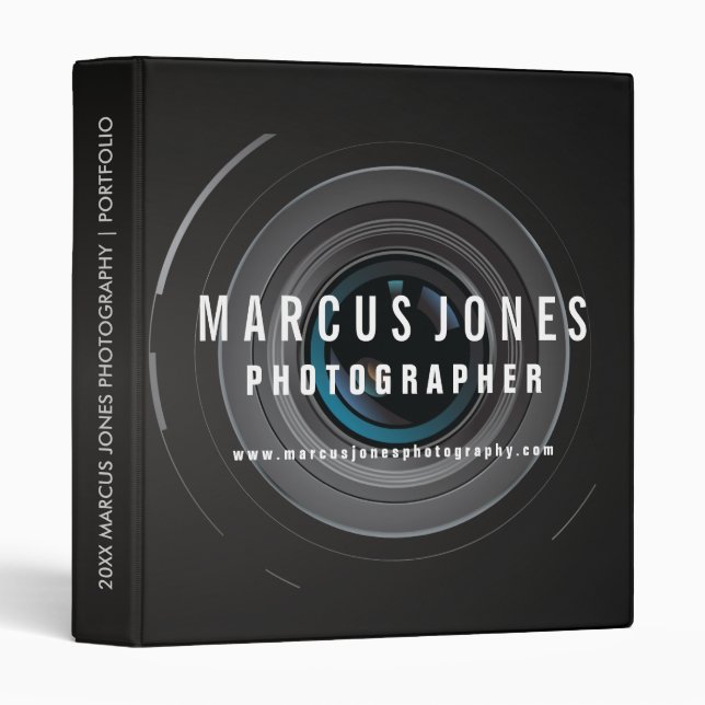 Classeur de dossier de photographe (Devant/Côté)