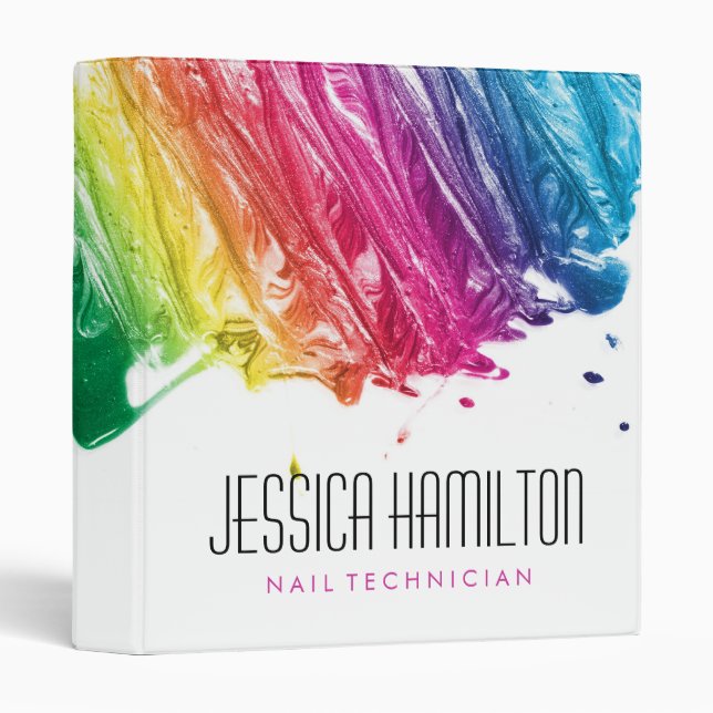 Classeur de dossier de technicien de clou (Devant/Côté)