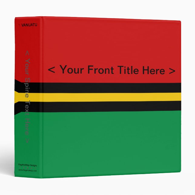 Classeur de drapeau de Vanuatu (Devant/Côté)