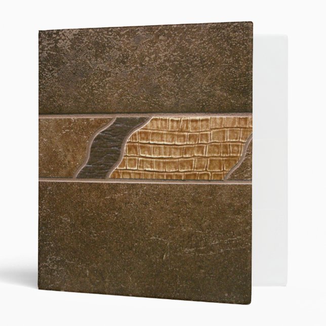 classeur de faux-cuir (Devant/intérieur)