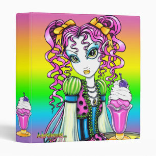 Classeur de fée d'arc-en-ciel de crème glacée d