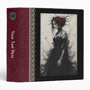 Classeur de femme gothique à rose rouge personnali