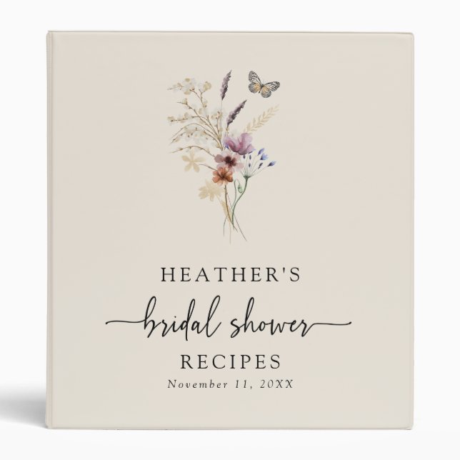 Classeur de Fête des mariées de recette florale (Devant)