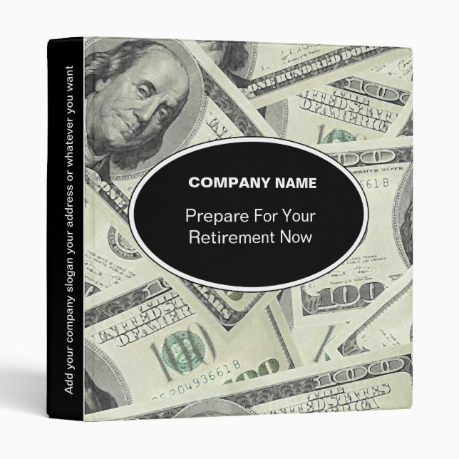 Classeur de finances de retraite (Devant/Côté)