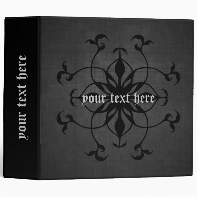 Classeur de fleur gothique pour personnaliser gran (Devant/Côté)