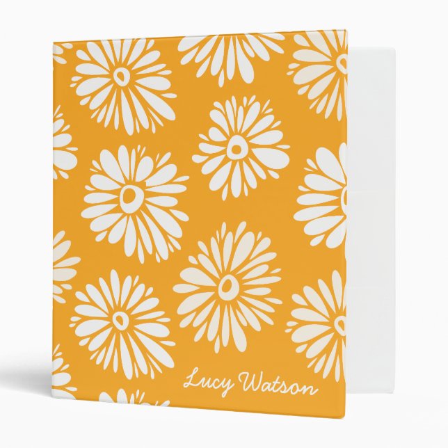 Classeur de fleurs orange (Devant/intérieur)