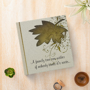 Classeur de généalogie vintage feuille d'érable