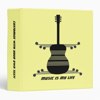 Classeur de guitare rétro, noir