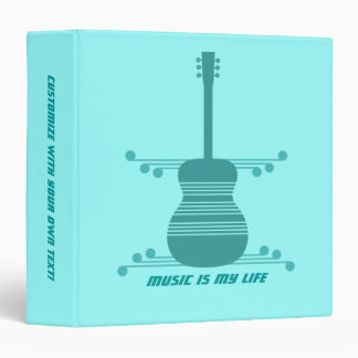 Classeur de guitare rétro, Turquoise