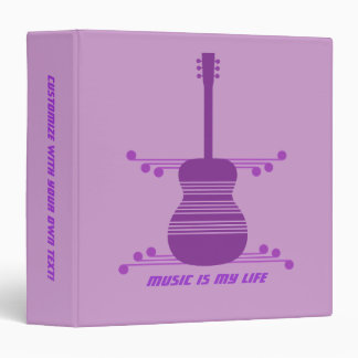 Classeur de guitare rétro, violet