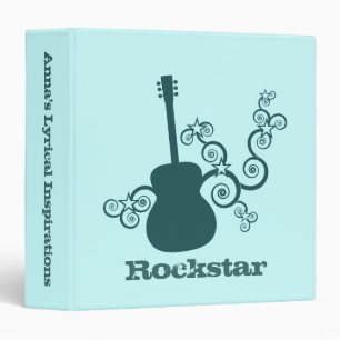 Classeur de guitare Rockstar, Turquoise foncé