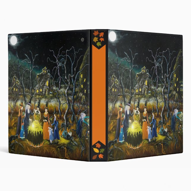 Classeur de Halloween, sorcières autour de (Arrière-plan)