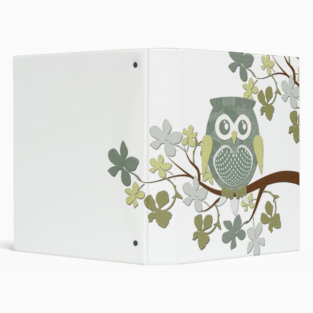 Classeur de hibou d'arbre de polka (Arrière-plan)