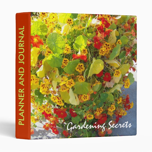 Classeur de jardinage de planificateur et de (Devant/Côté)