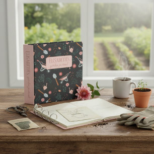 Classeur de journal de jardin floral personnalisé