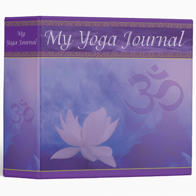 Classeur de journal de yoga (Devant/Côté)