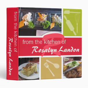 Classeur De la cuisine du chef fait sur commande rouge de