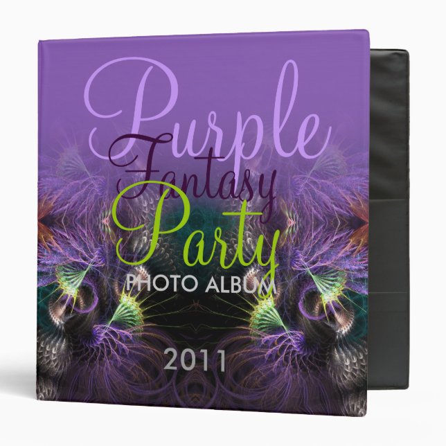 Classeur de la fête d'Imaginaire fractal violet (Devant/Intérieur)