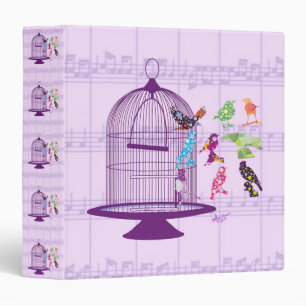 Classeur de la feuille de musique violet Birdcage 