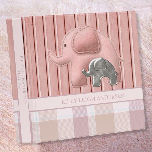 Classeur de la petite fille | Plaid d'éléphant ros (Créateur téléchargé)