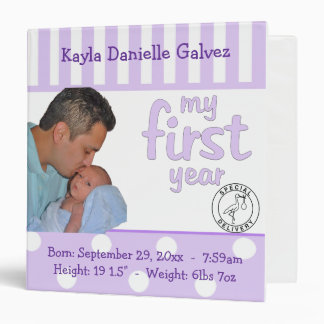 Classeur de la première année du bébé Lilac à gard