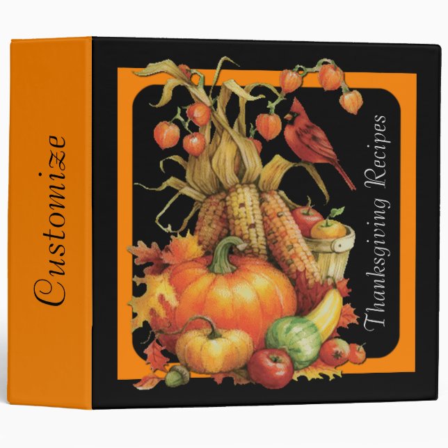 Classeur de la recette Black Automne Harvest Thank (Devant/Côté)