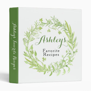 Classeur de la recette de fleurs de verdure