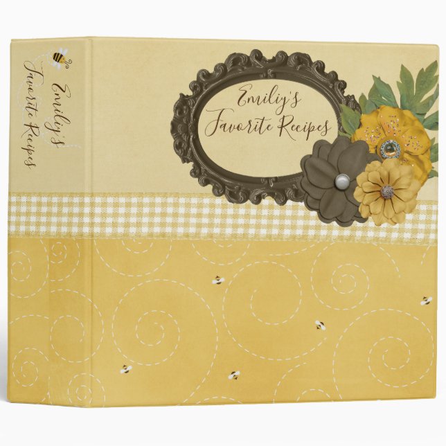 Classeur de la recette de la petite abeille douce (Devant/Côté)