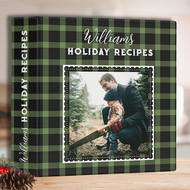 Classeur de la recette de Noël Plaid (Christmas Holiday Recipe Cookbook)
