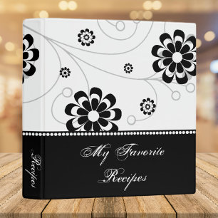 Classeur de la recette des fleurs de défilement d'