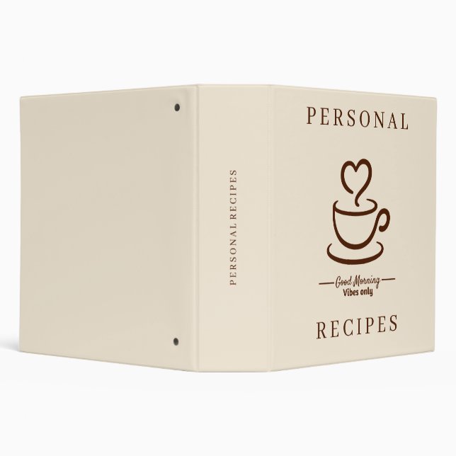 Classeur de la recette du bon matin - Beige minima (Arrière-plan)