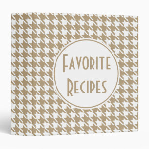 Classeur de la recette Monogram Tan Houndstooth