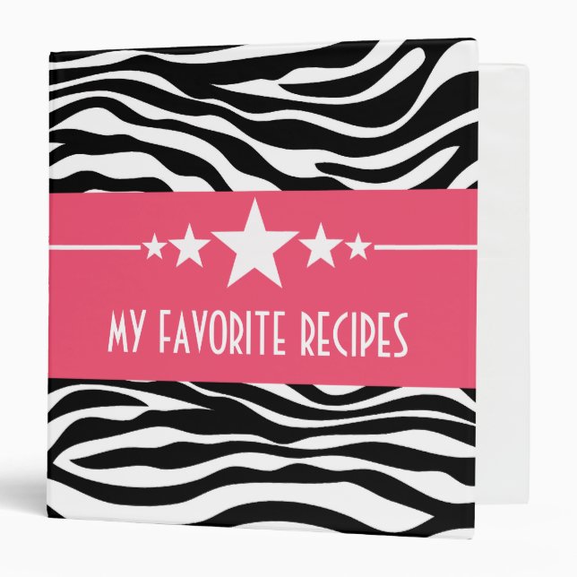 Classeur de la recette Rose Sassy Star Zebra (1,5  (Devant/Intérieur)
