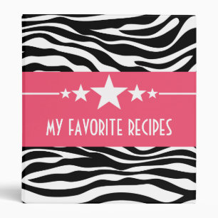 Classeur de la recette Rose Sassy Star Zebra (1 po
