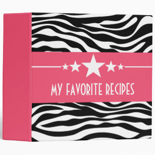 Classeur de la recette Rose Sassy Star Zebra (2 po