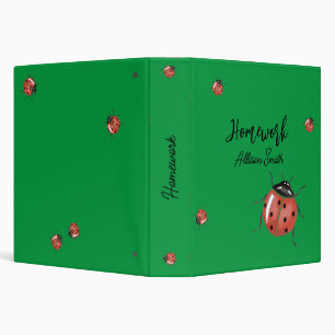 Classeur de Ladybug vert mignon