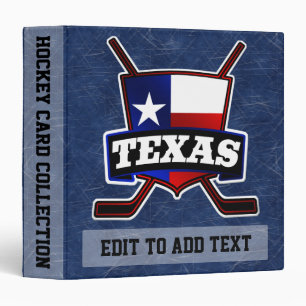 Classeur de l'album de la carte de hockey texan