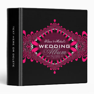 Classeur de l'album de mariage en dentelle rouge a