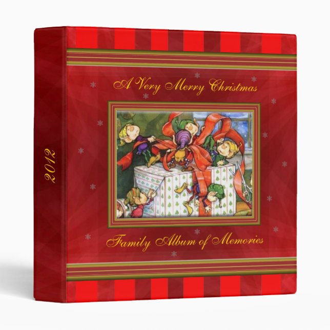 Classeur de l'album de Noël de famille (Devant/Côté)