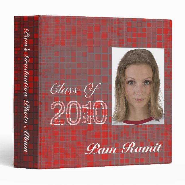 Classeur de l'album photos d'obtention du diplôme (Devant/Côté)