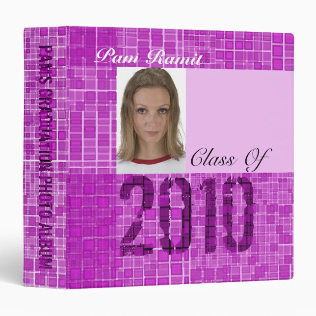 Classeur de l'album photos d'obtention du diplôme (Devant/Côté)