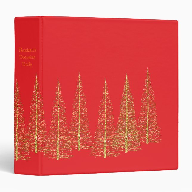 Classeur de l'album rouge de Noël (Devant/Côté)