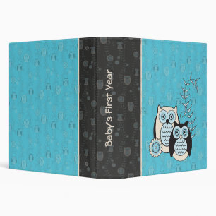 Classeur de l'année du bébé de hiboux d'hiver