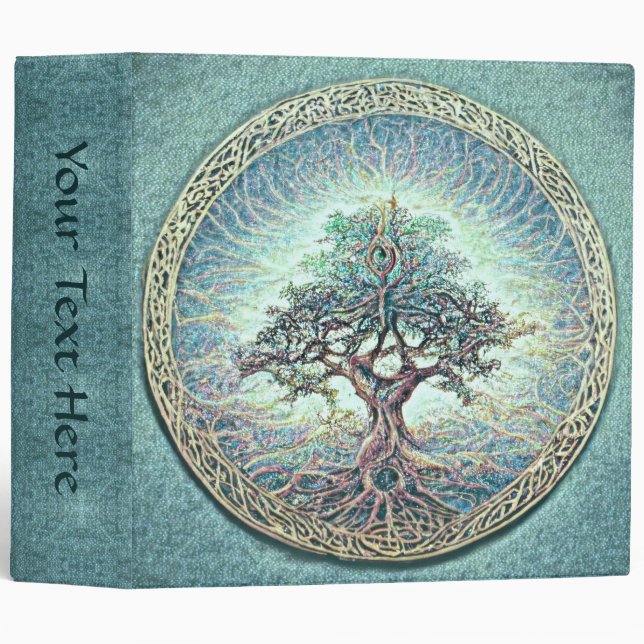 Classeur de l'Arbre de Vie Lumière 3 Cercle (Devant/Côté)