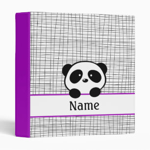 Classeur de l'école de l'ours de Panda pourpre per
